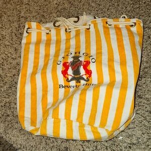Vintage Giorgio Beverly Hills Travel Cosmetic Bag Draw String Pouch